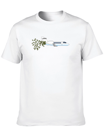 Pixel Art Airplane T-Shirt - Retro Gaming Tee