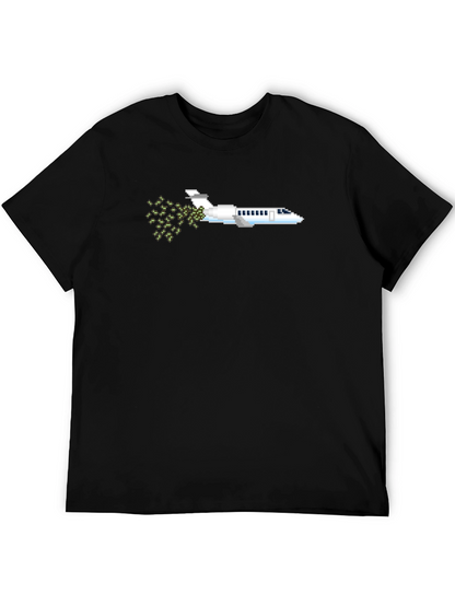 Pixel Art Airplane T-Shirt - Retro Gaming Tee