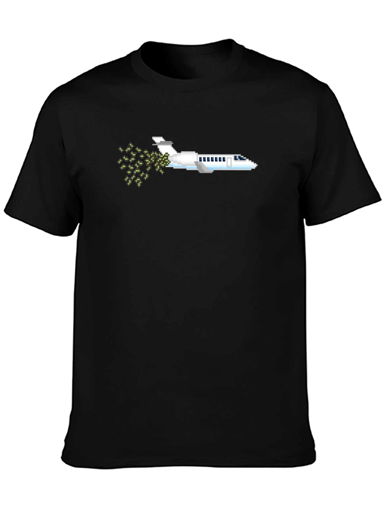 Pixel Art Airplane T-Shirt - Retro Gaming Tee