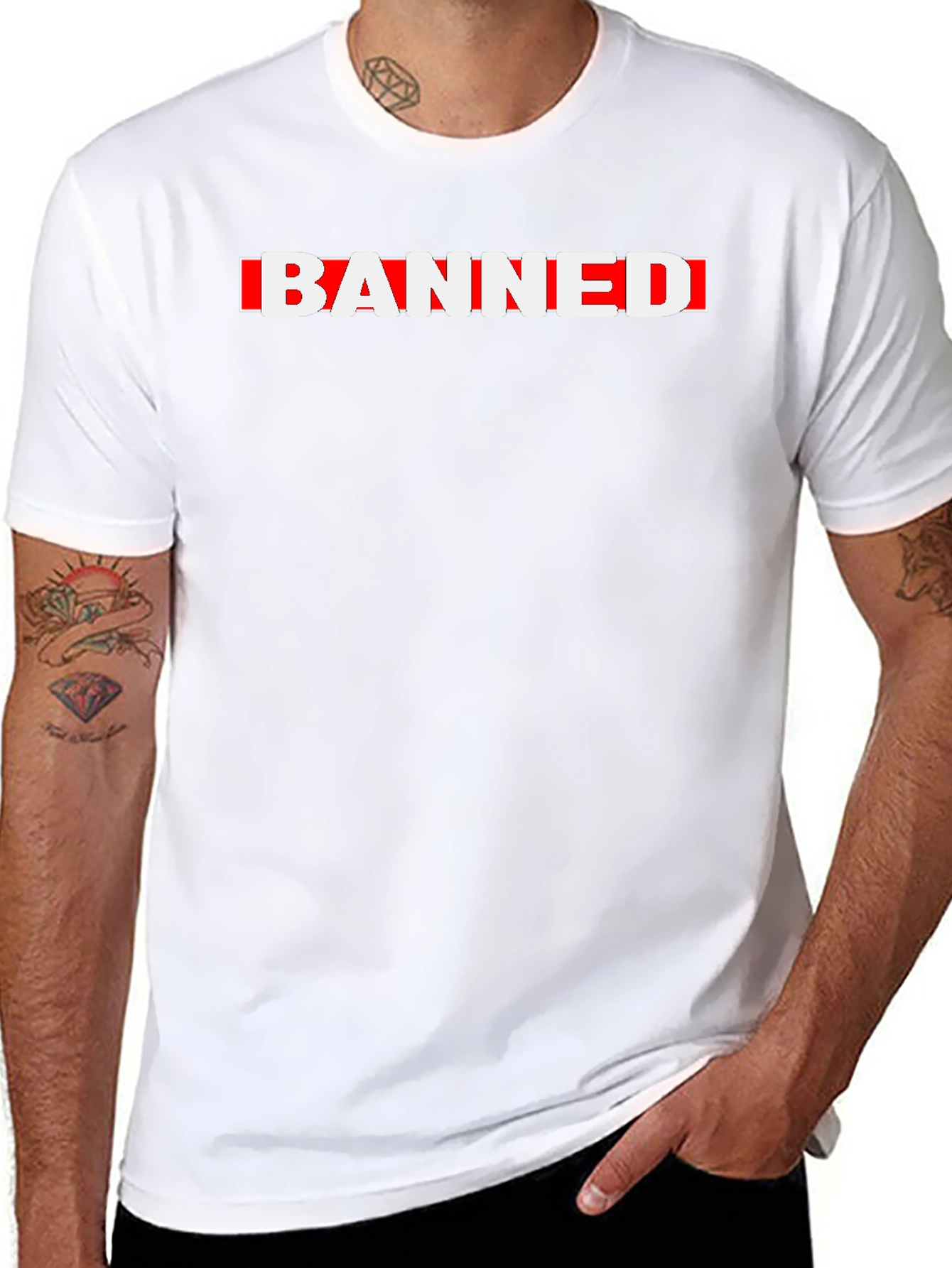 Banned Graphic Tee - Bold Statement T-Shirt