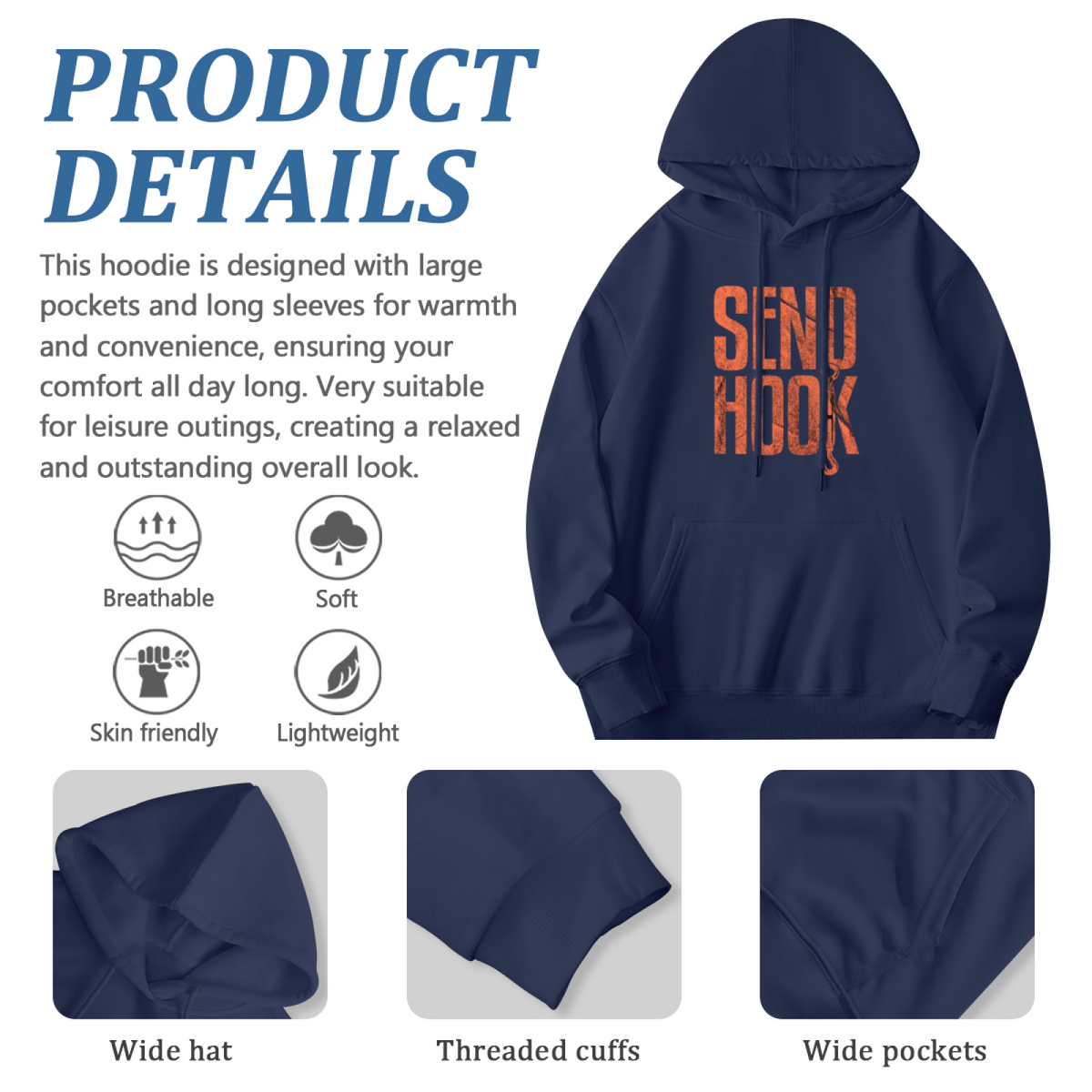 Send Hook Funny Fishing Hoodie
