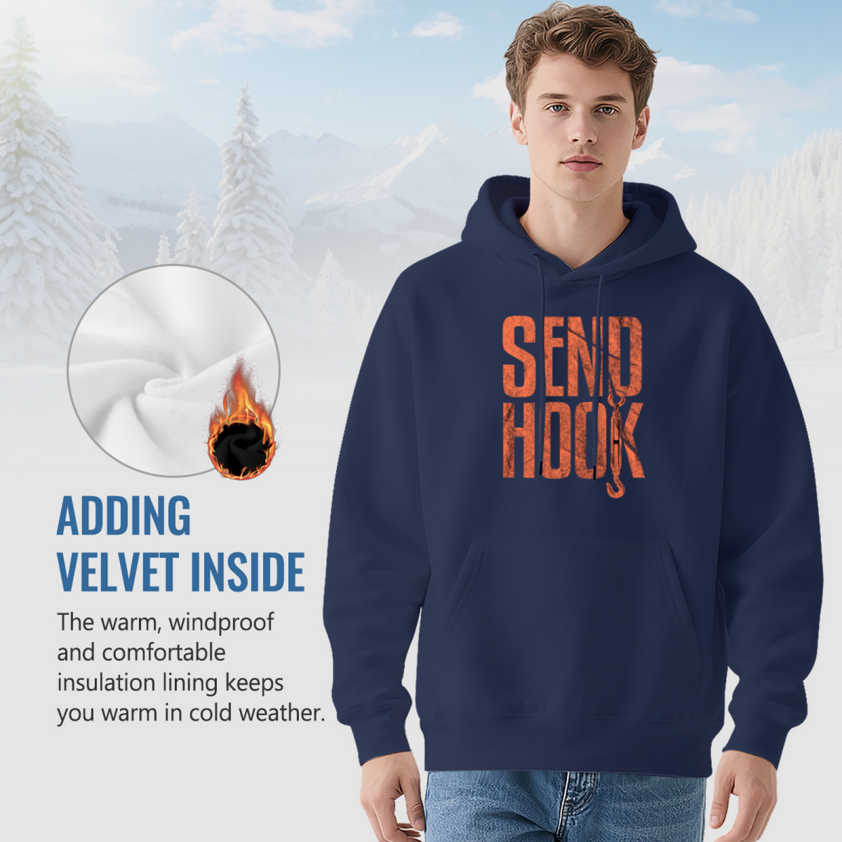 Send Hook Funny Fishing Hoodie