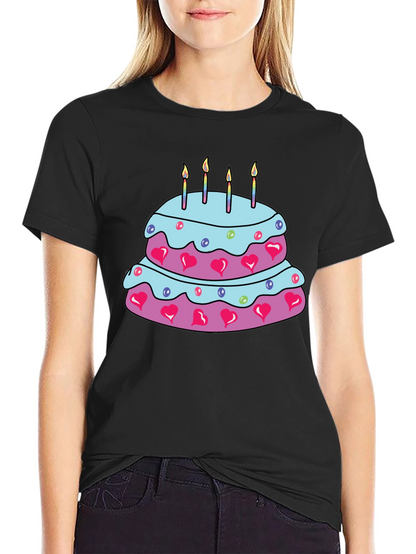 Birthday Cake Graphic Tee - Fun & Festive T-Shirt