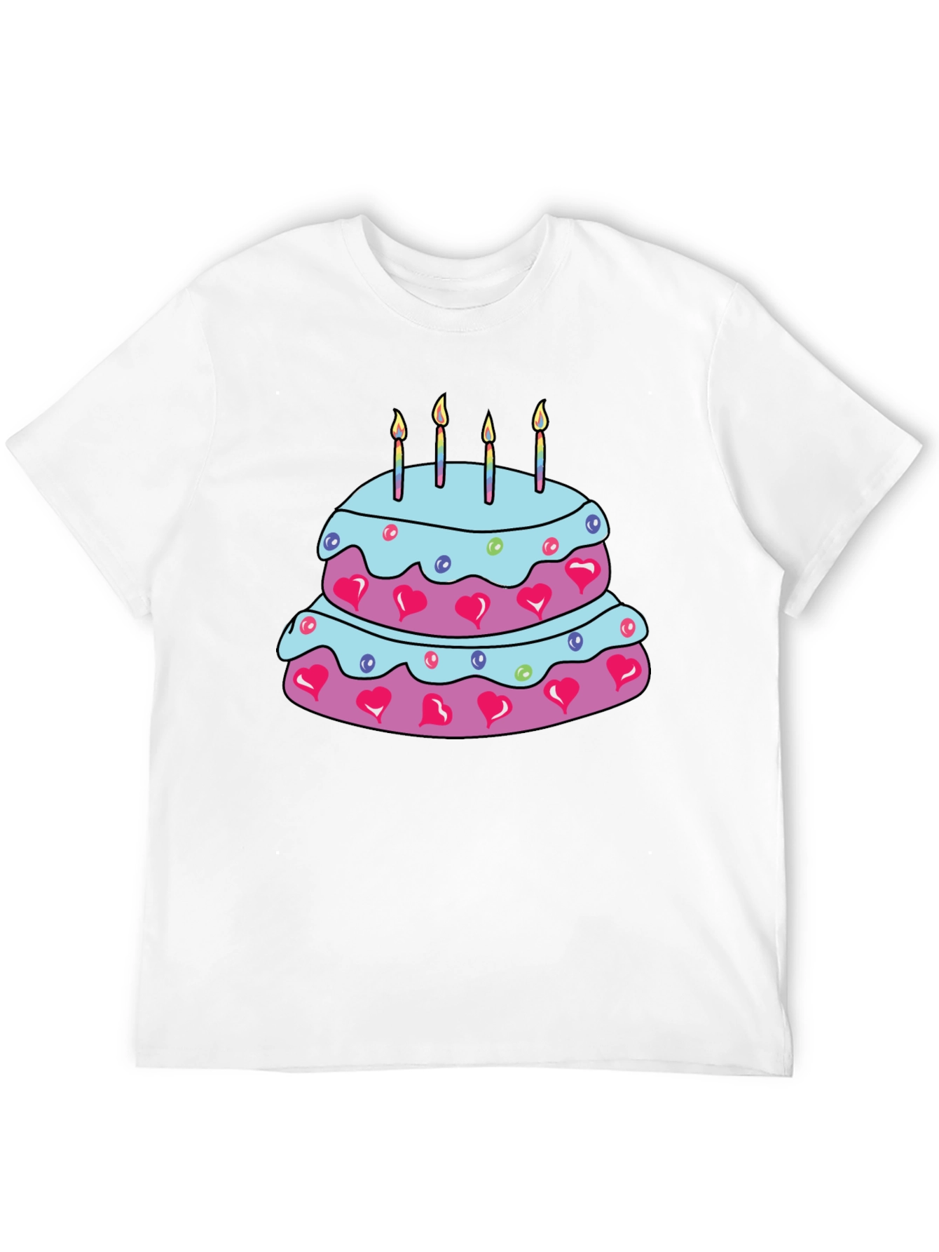 Birthday Cake Graphic Tee - Fun & Festive T-Shirt
