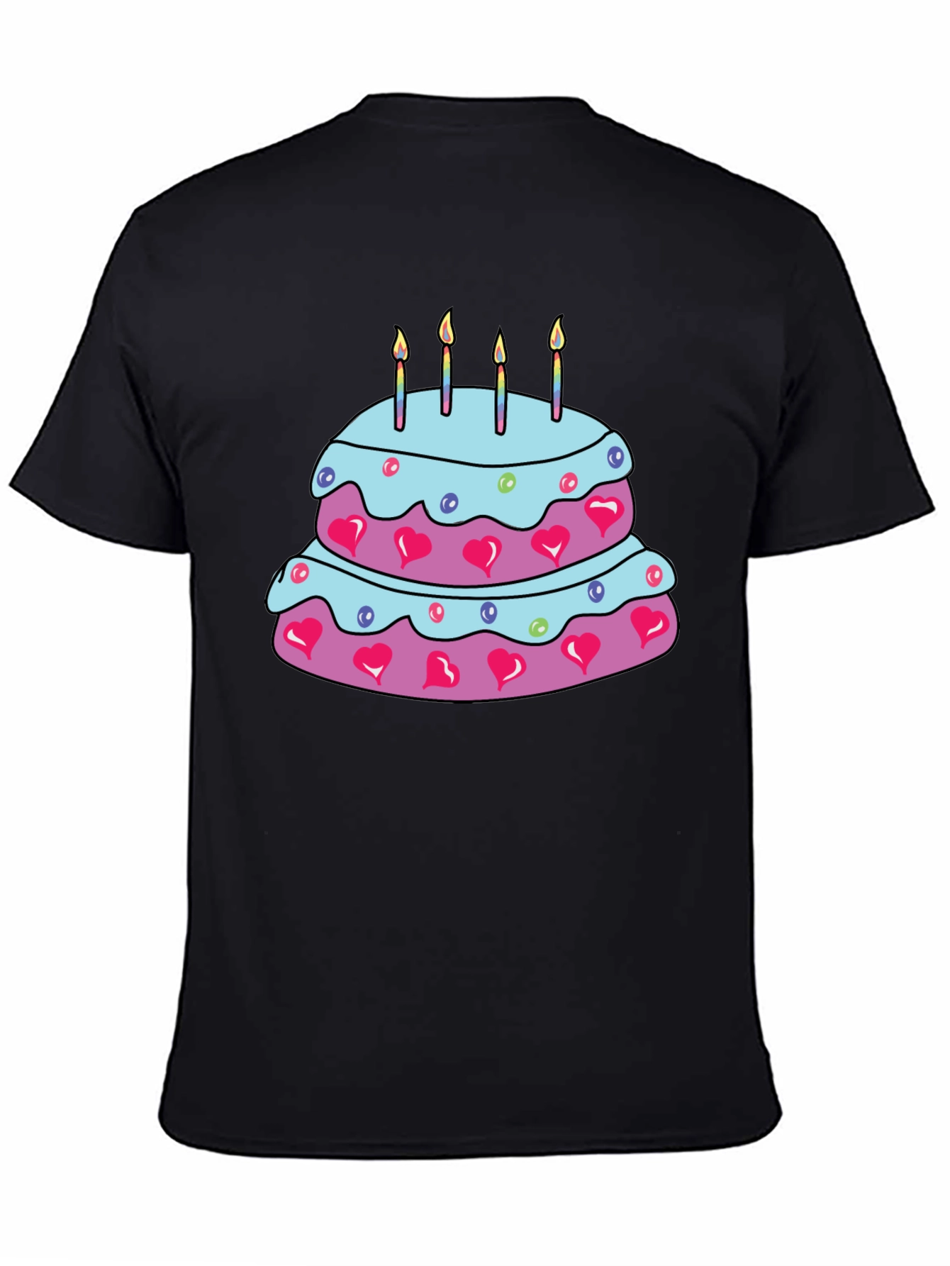 Birthday Cake Graphic Tee - Fun & Festive T-Shirt