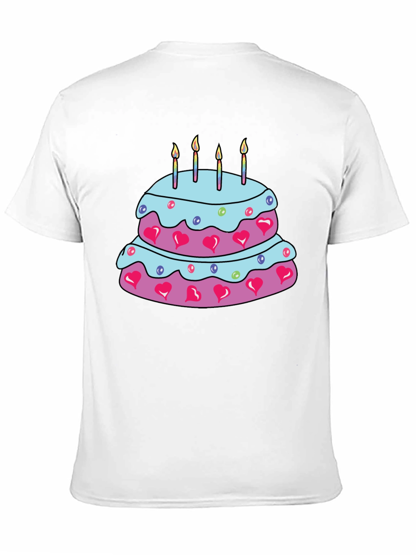 Birthday Cake Graphic Tee - Fun & Festive T-Shirt