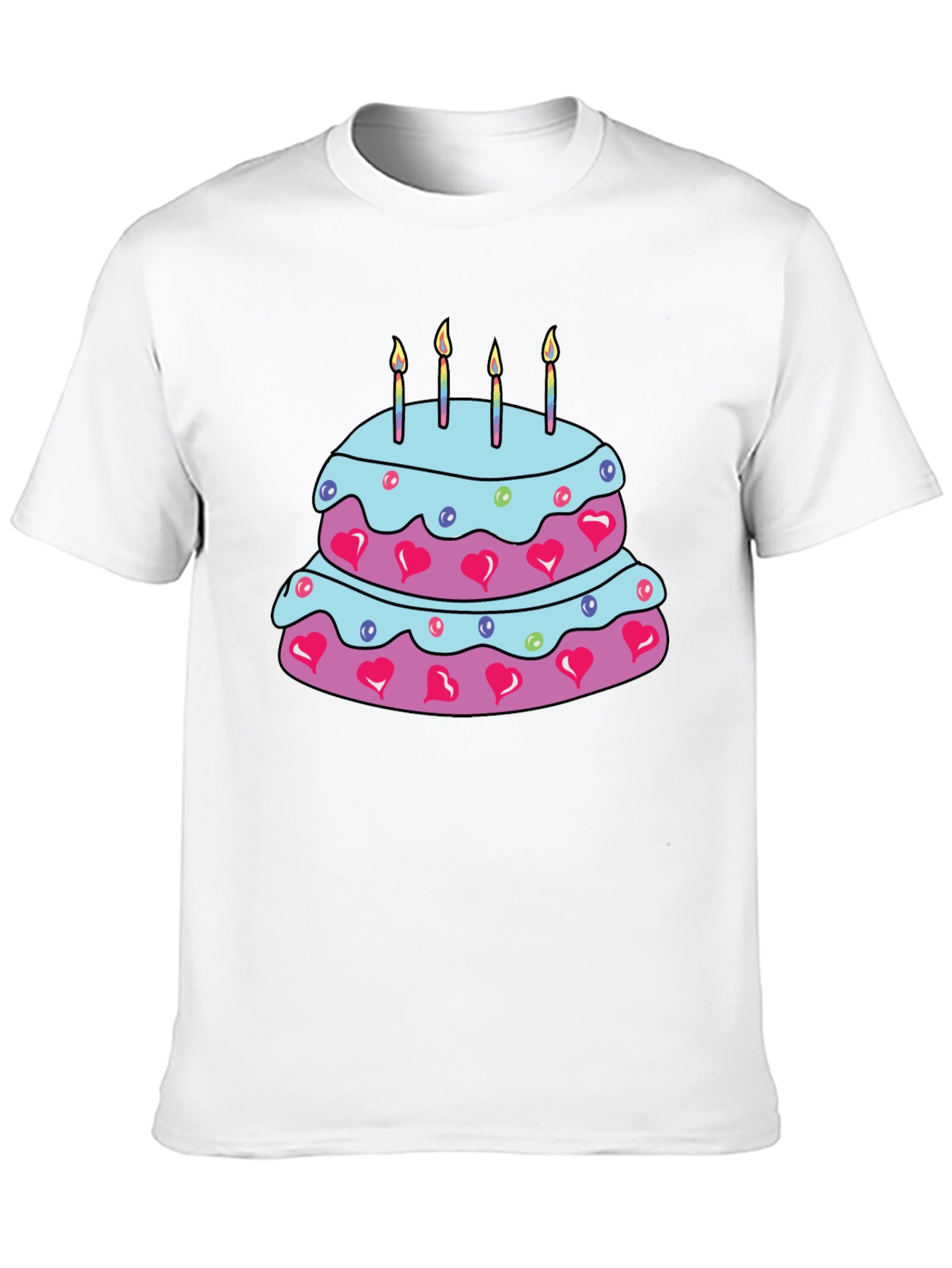 Birthday Cake Graphic Tee - Fun & Festive T-Shirt