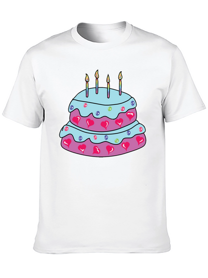 Birthday Cake Graphic Tee - Fun & Festive T-Shirt