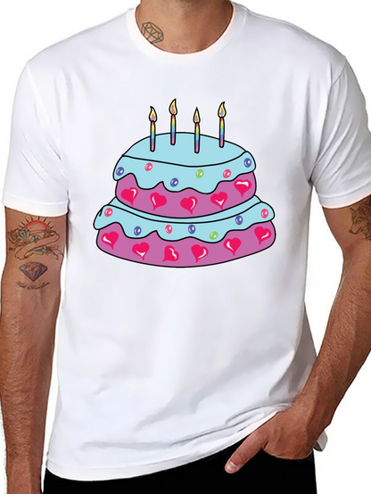 Birthday Cake Graphic Tee - Fun & Festive T-Shirt