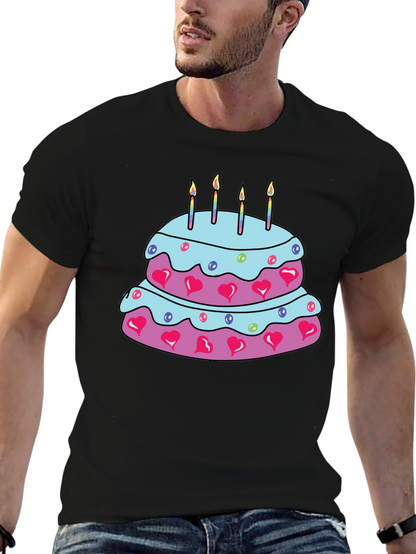 Birthday Cake Graphic Tee - Fun & Festive T-Shirt