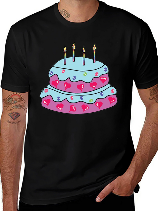 Birthday Cake Graphic Tee - Fun & Festive T-Shirt