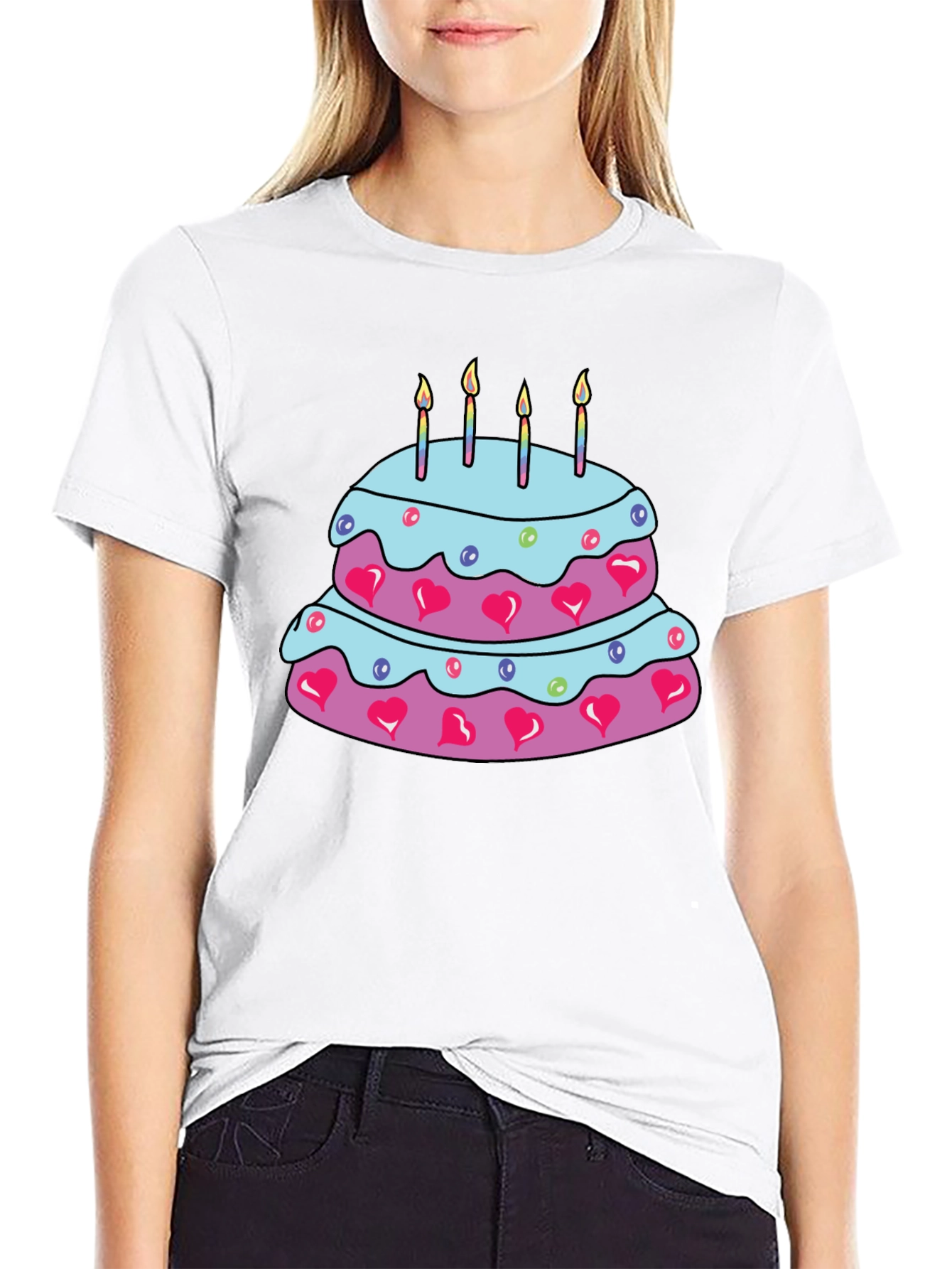 Birthday Cake Graphic Tee - Fun & Festive T-Shirt