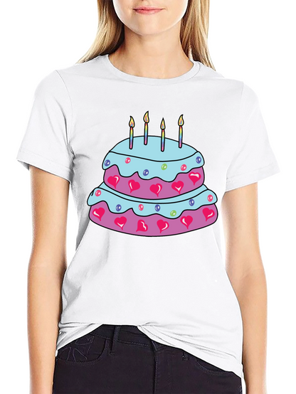 Birthday Cake Graphic Tee - Fun & Festive T-Shirt