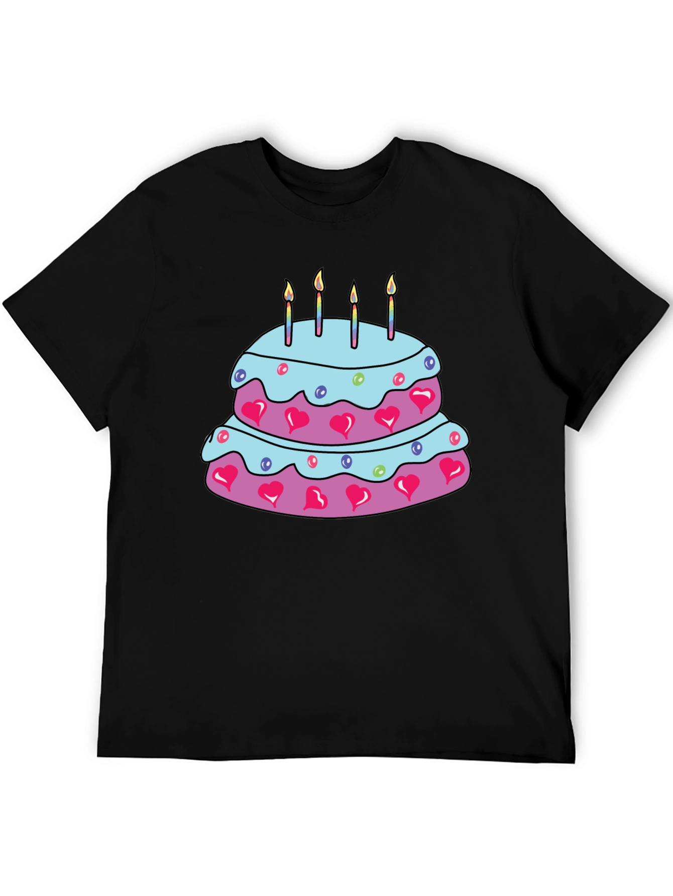 Birthday Cake Graphic Tee - Fun & Festive T-Shirt