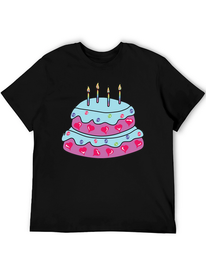 Birthday Cake Graphic Tee - Fun & Festive T-Shirt