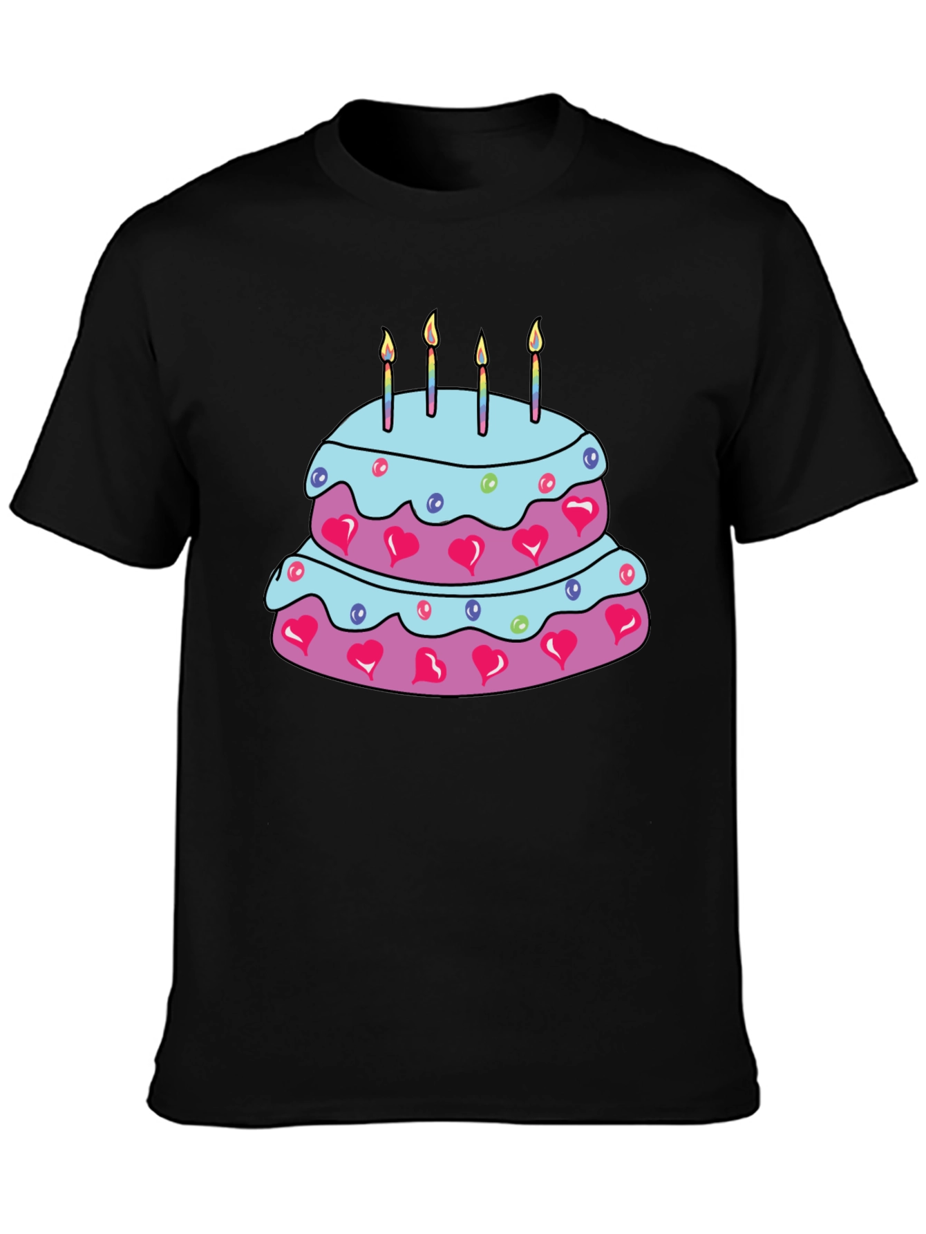Birthday Cake Graphic Tee - Fun & Festive T-Shirt
