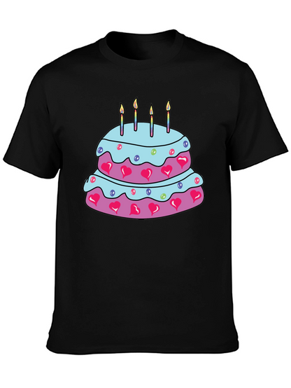 Birthday Cake Graphic Tee - Fun & Festive T-Shirt