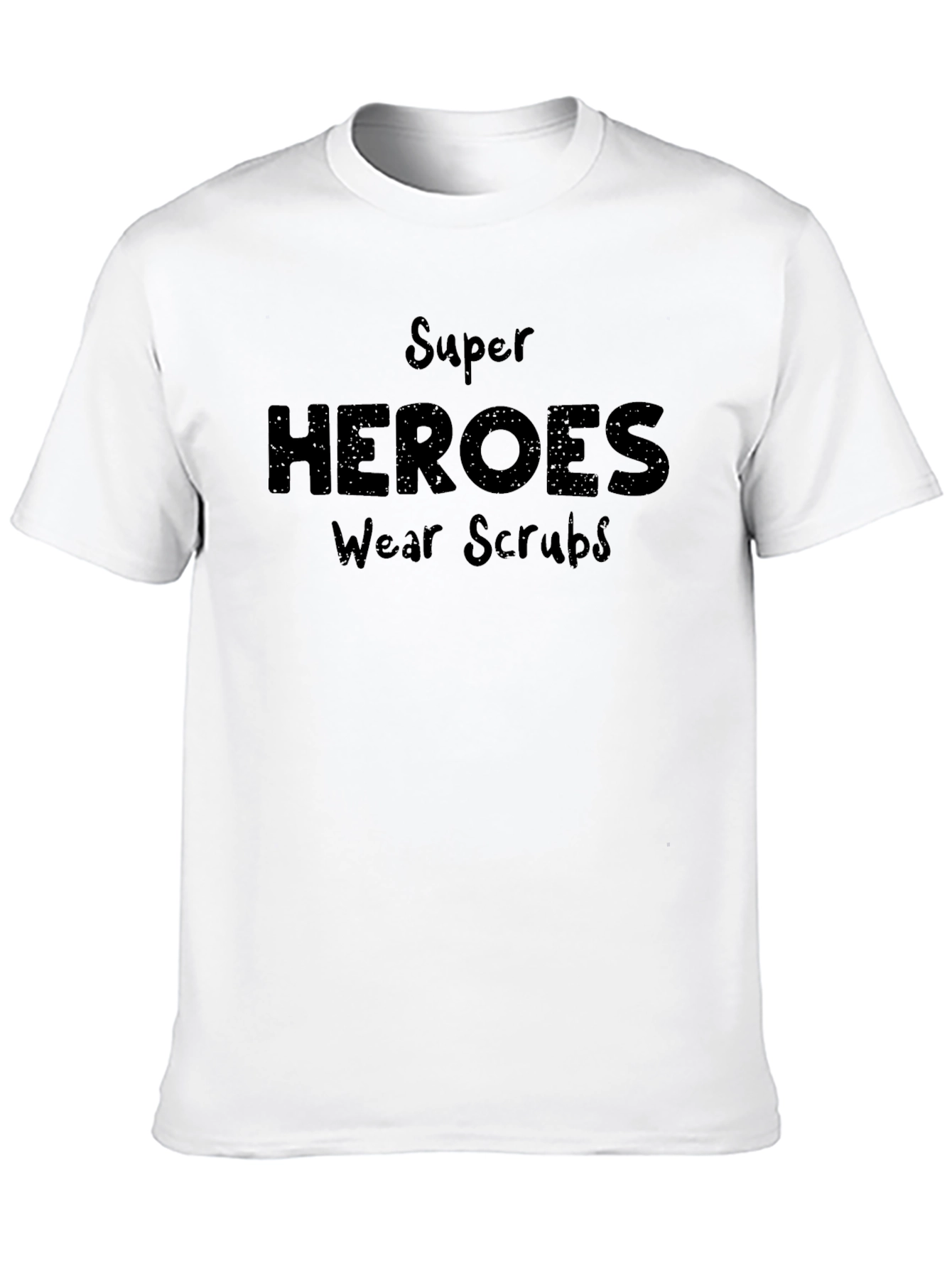 Super Heroes Wear Scrubs Black T-Shirt