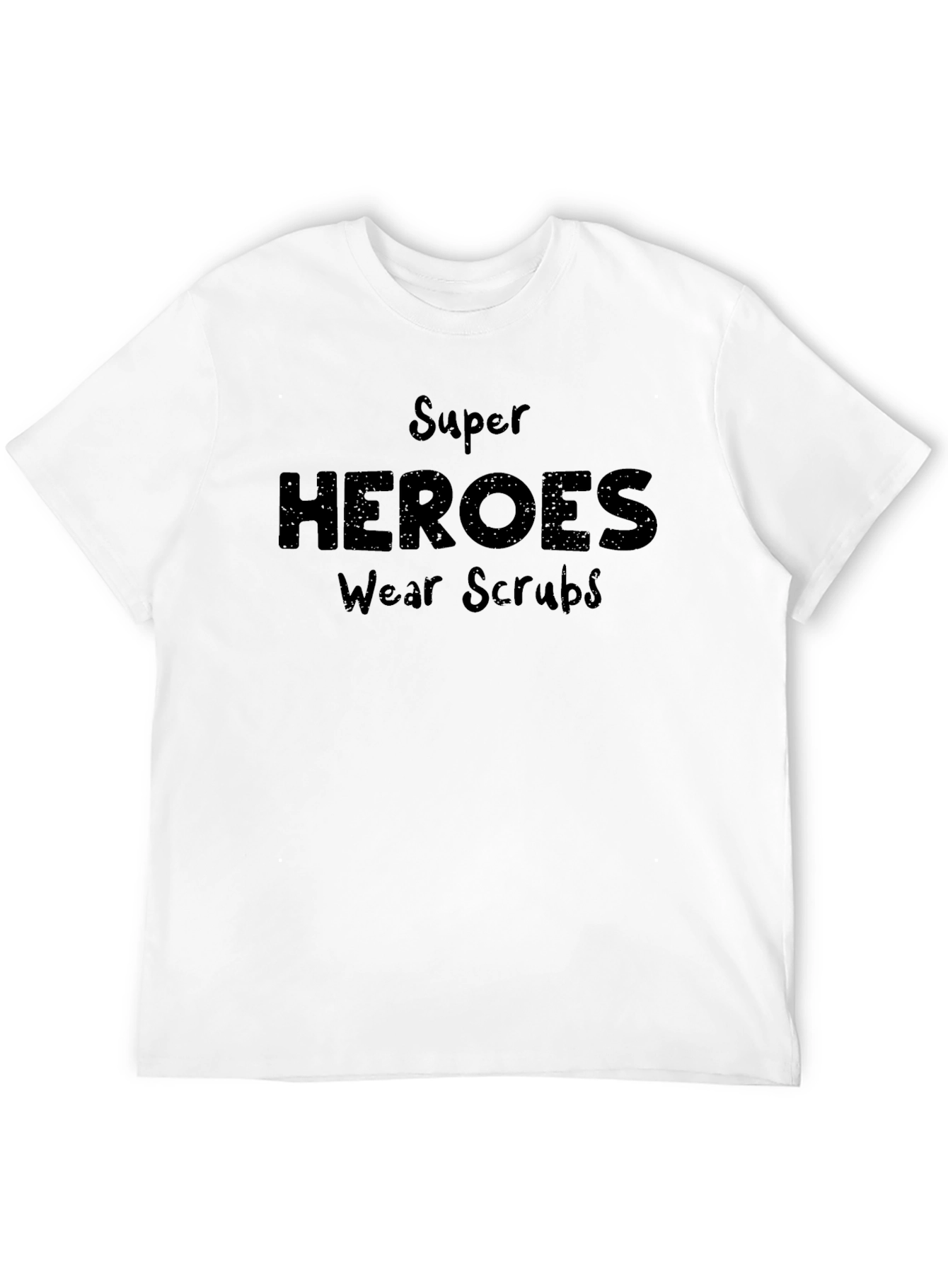 Super Heroes Wear Scrubs Black T-Shirt