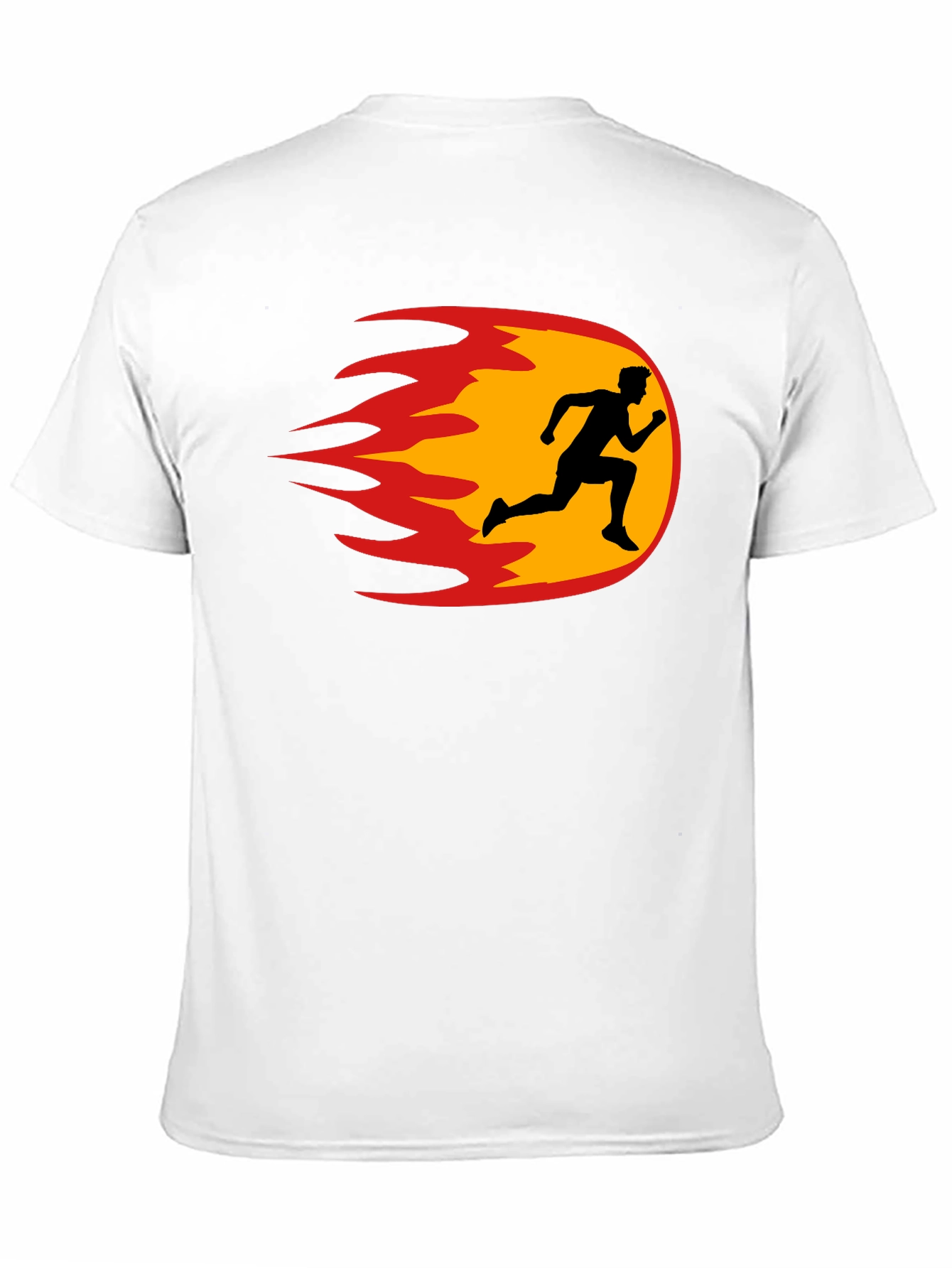Fiery Runner Black T-Shirt - Speed & Style