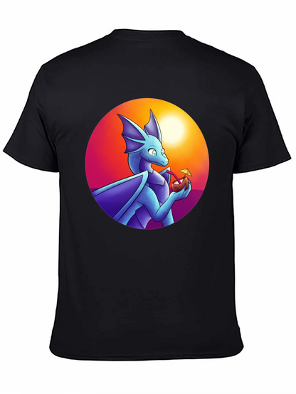 Dragon Sipping Cocktail Graphic Tee