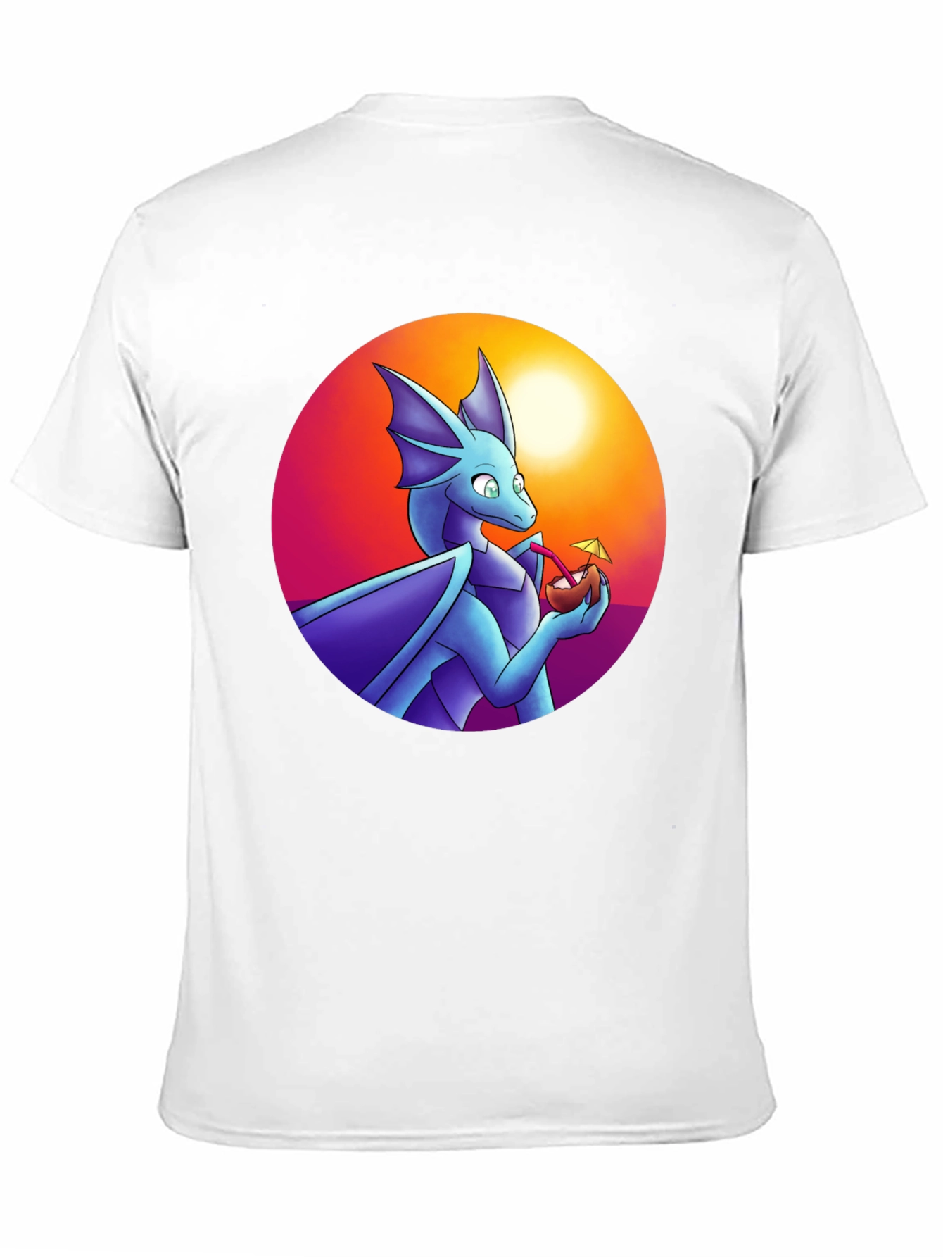 Dragon Sipping Cocktail Graphic Tee