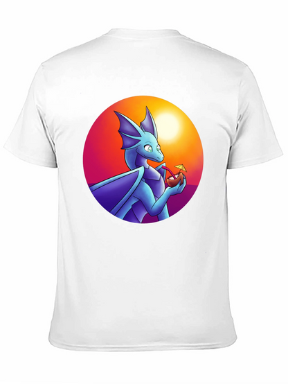 Dragon Sipping Cocktail Graphic Tee
