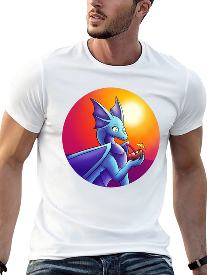 Dragon Sipping Cocktail Graphic Tee
