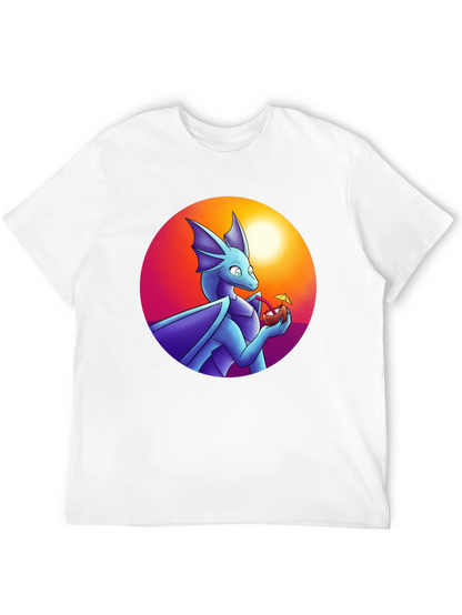 Dragon Sipping Cocktail Graphic Tee