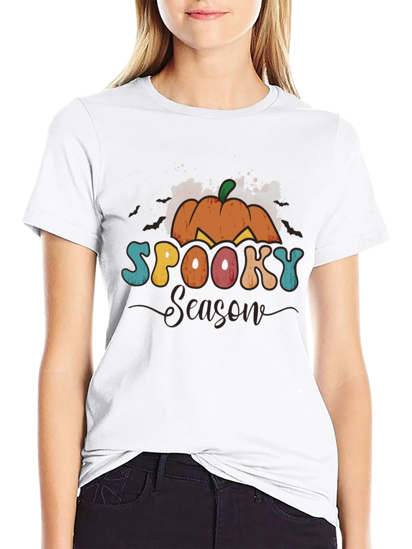 Spooky Season Graphic Tee - Halloween Pumpkin Shirt
