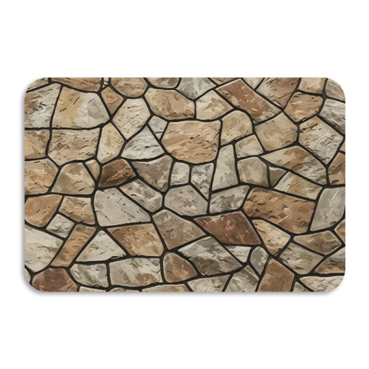 Natural Rough Stone Texture£üImitation Natural Rough Rock Stone Diatomite Mat, Retro Stone Pattern Absorbent Non?Slip Entry Bathroom Rug