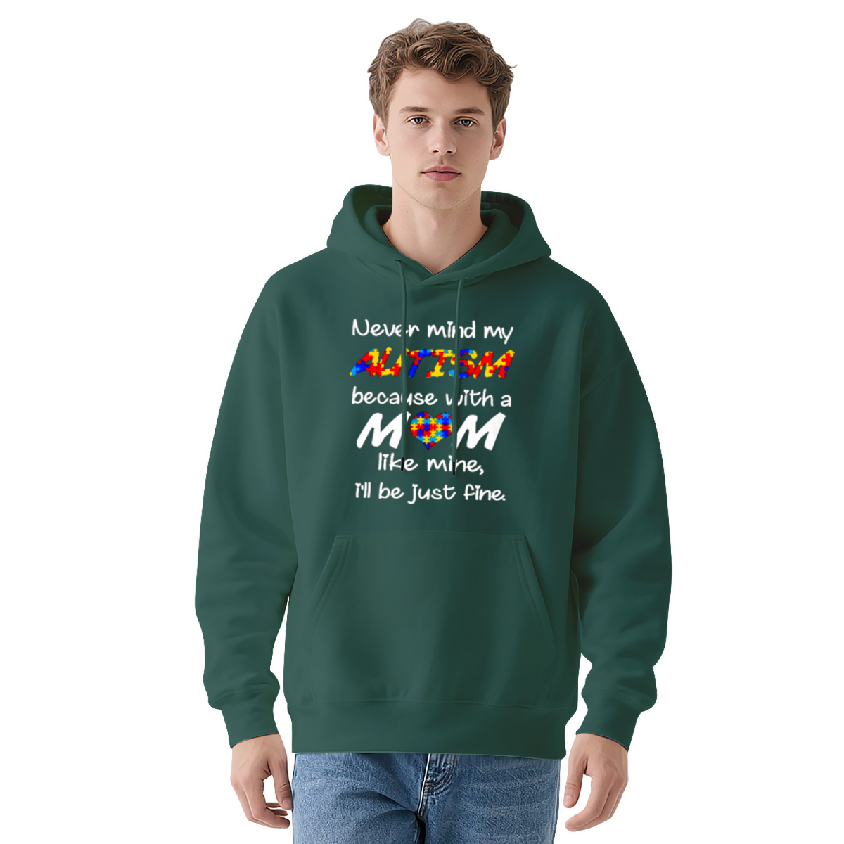 Trendy Hooded Sweatshirt - Inspirational Quote