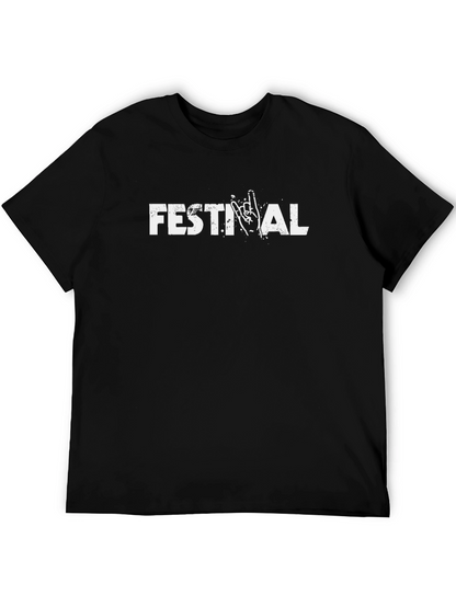Festival Rock On Graphic Tee - Black
