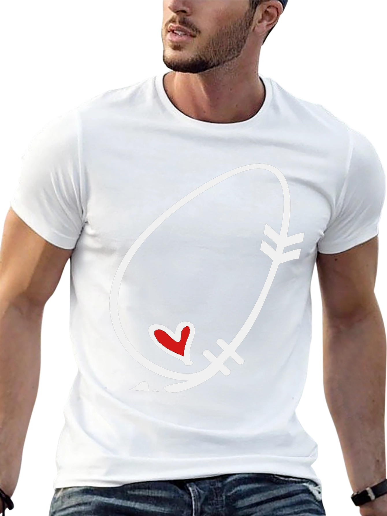 Arrow Heart Graphic Tee - Black Unisex