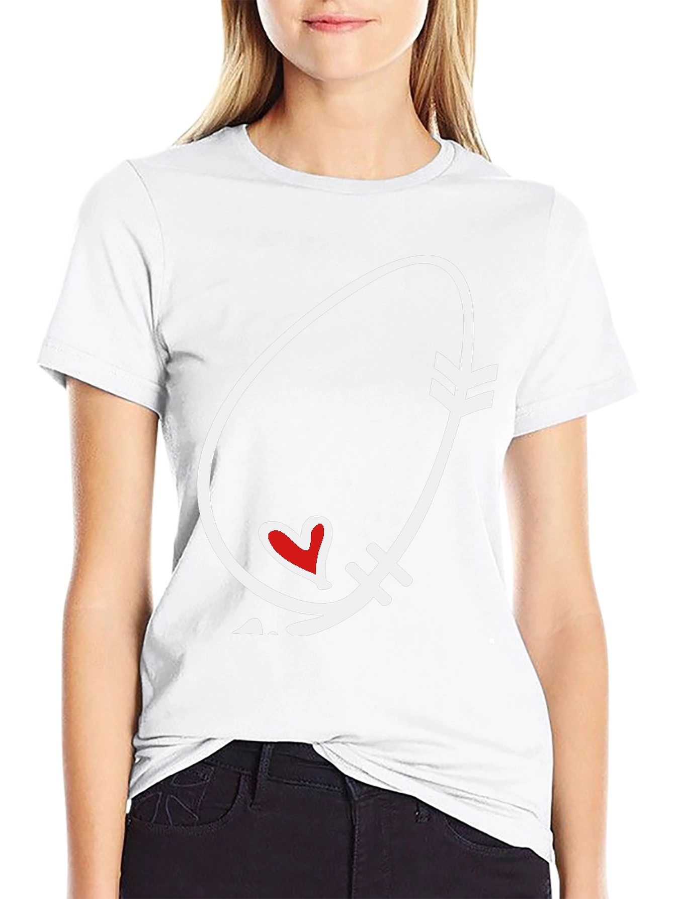 Arrow Heart Graphic Tee - Black Unisex