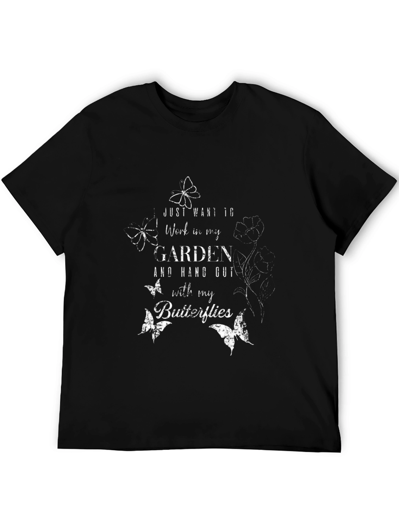 Gardeners T-Shirt - Butterflies & Garden