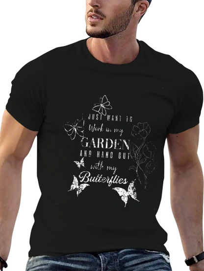 Gardeners T-Shirt - Butterflies & Garden