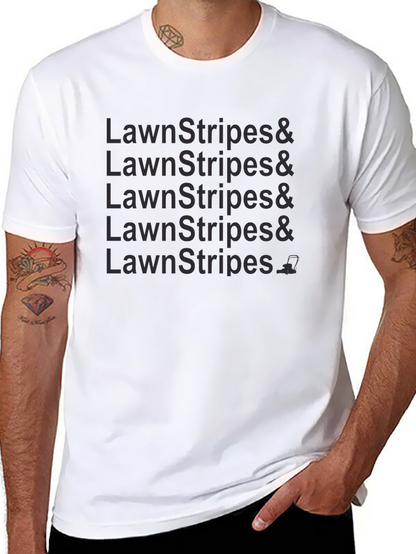 Lawn Stripes Graphic Tee - Black Casual Shirt