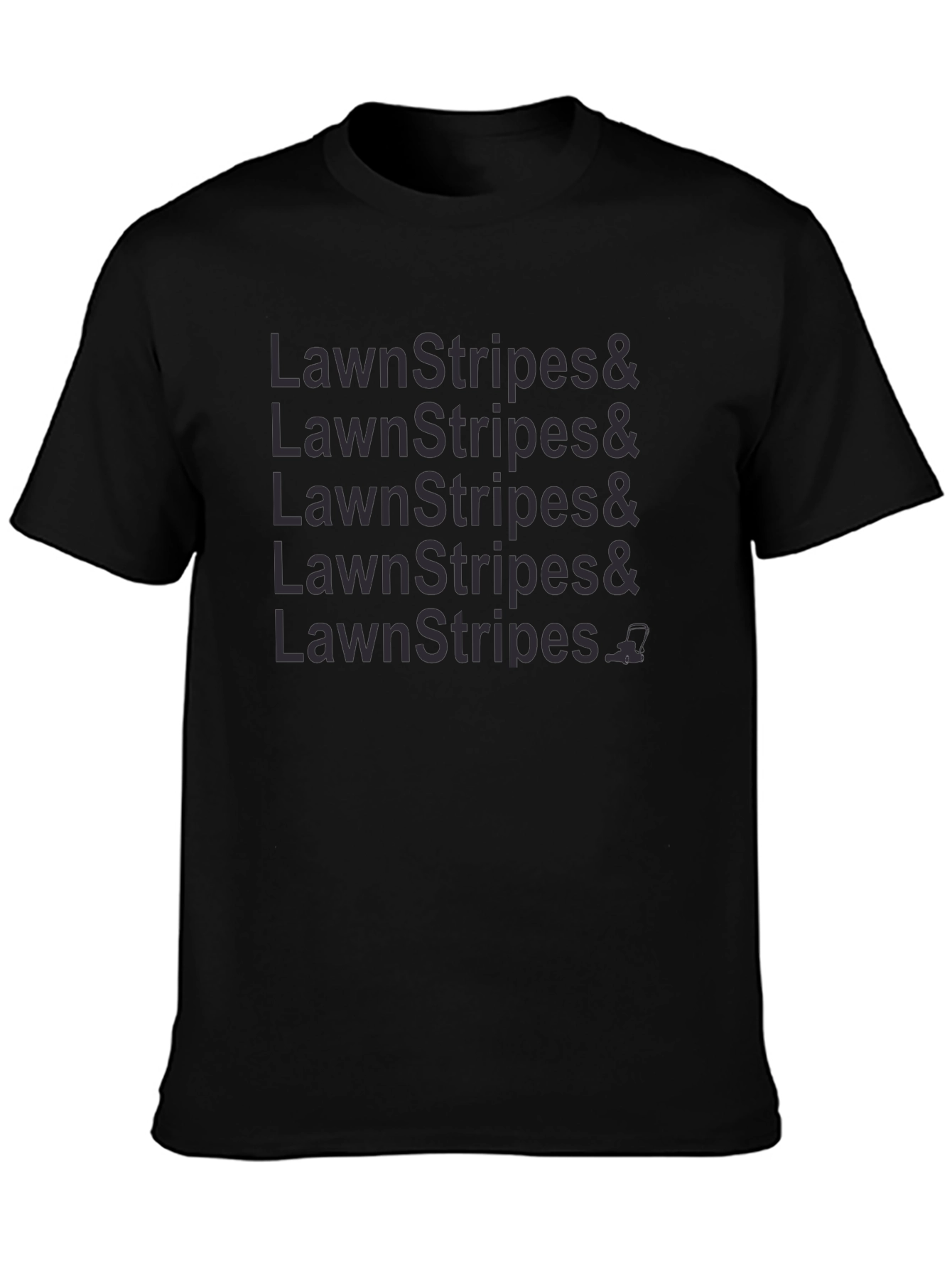 Lawn Stripes Graphic Tee - Black Casual Shirt
