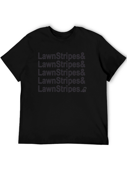 Lawn Stripes Graphic Tee - Black Casual Shirt