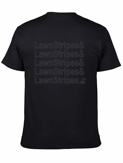 Lawn Stripes Graphic Tee - Black Casual Shirt