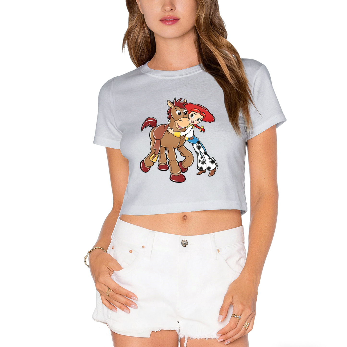 Toy Story Jessie & Bullseye Cartoon Crop Top