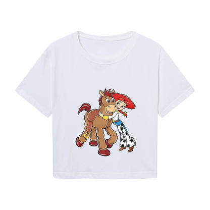 Toy Story Jessie & Bullseye Cartoon Crop Top