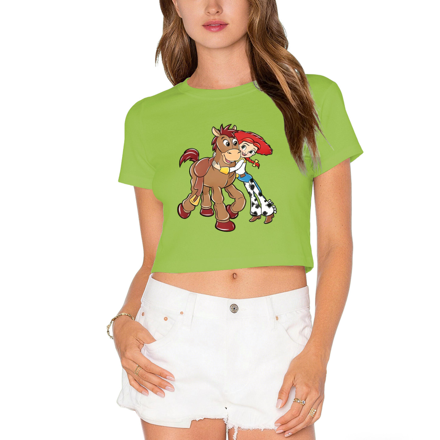 Toy Story Jessie & Bullseye Cartoon Crop Top
