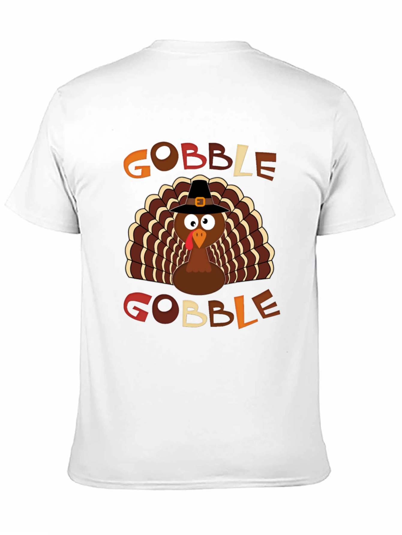 Gobble Thanksgiving Turkey Graphic T-Shirt