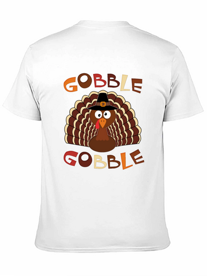 Gobble Thanksgiving Turkey Graphic T-Shirt