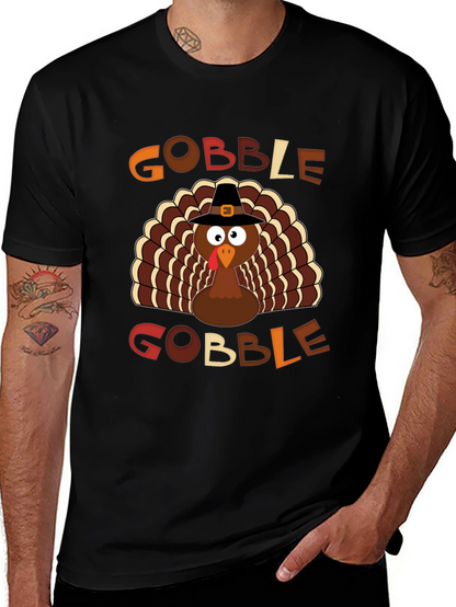 Gobble Thanksgiving Turkey Graphic T-Shirt