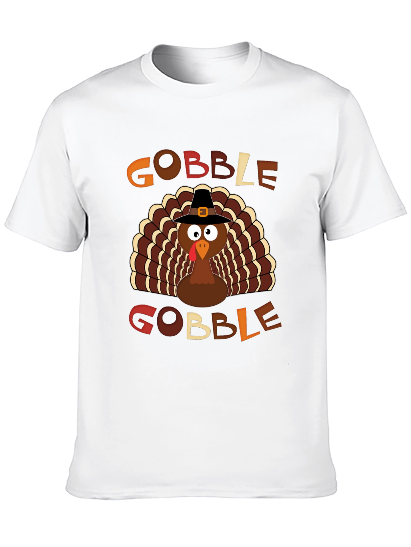 Gobble Thanksgiving Turkey Graphic T-Shirt