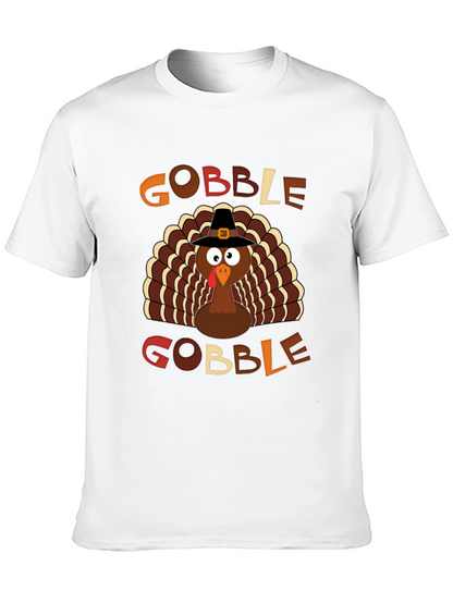 Gobble Thanksgiving Turkey Graphic T-Shirt