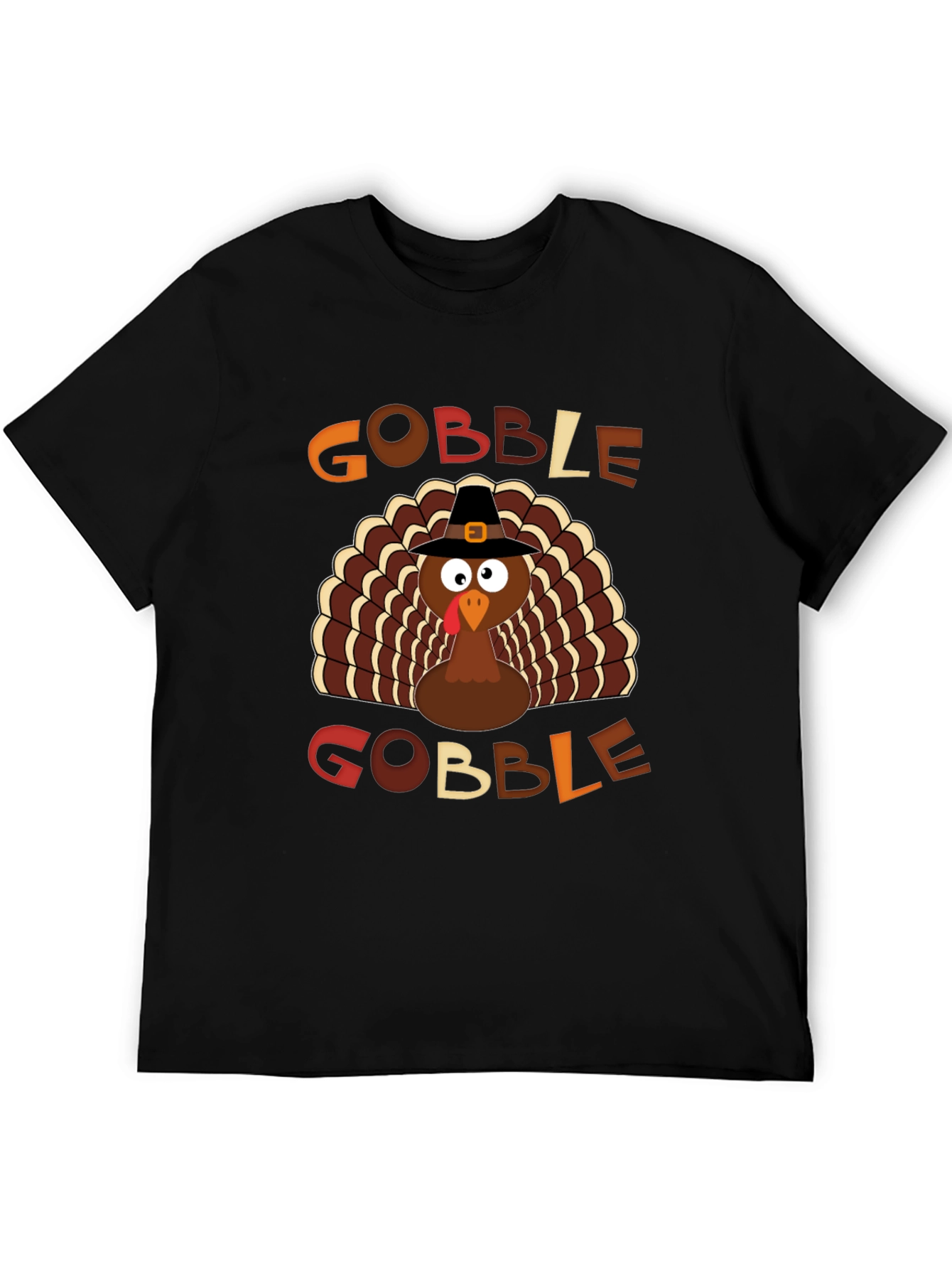 Gobble Thanksgiving Turkey Graphic T-Shirt